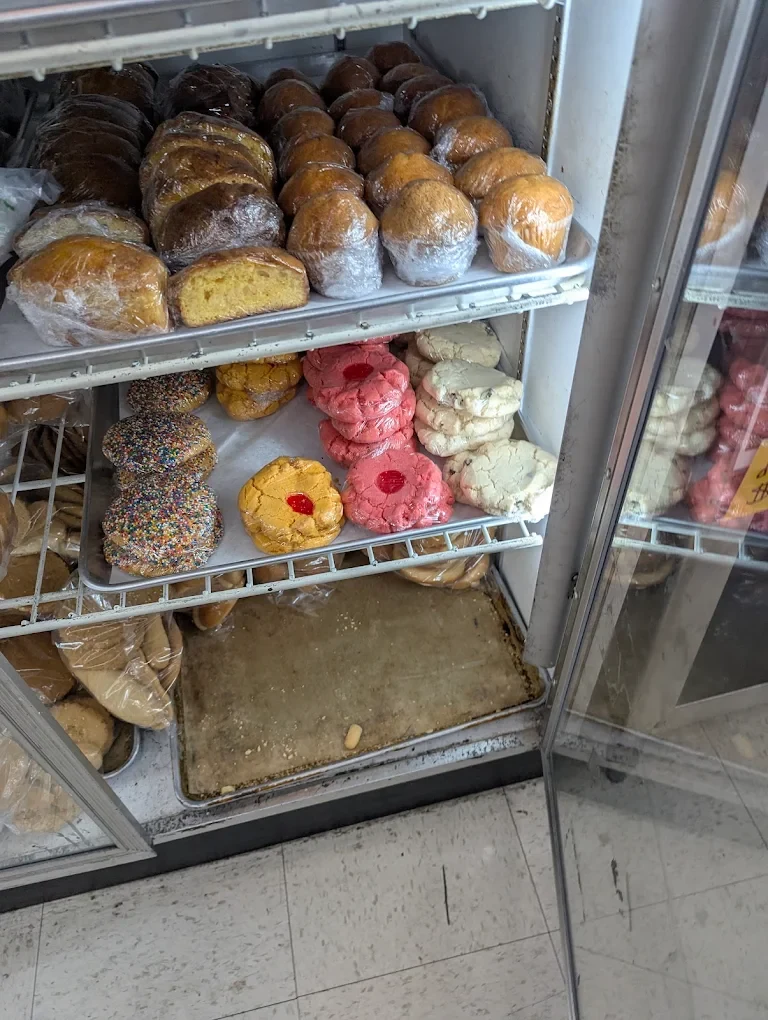 Cookies, breads, and baked goods inside Daly City Market