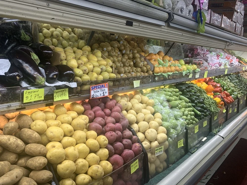 Fresh produce inside Daly City Market